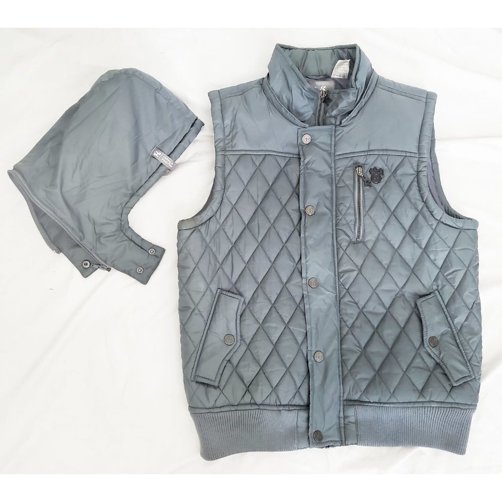 LRG Clothing Men's Grey Puffer Vest with Detachable Hood M - Picture 6 of 12